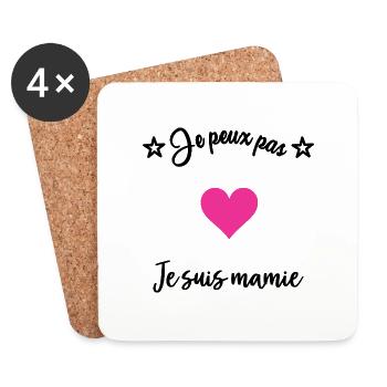 JE PEUX PAS JE SUIS MAMIE - Dessous de verre (lot de 4) - blanc - Devant