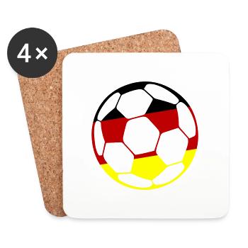 Fussball Deutschland - Untersetzer (4er-Set) - Weiß - Vorne