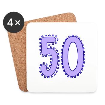 HAPPY BIRTHDAY. JOYEUX ANNIVERSAIRE. ANNIVERSAIRE. - Dessous de verre (lot de 4) - blanc - Devant