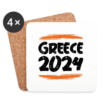 Greece 2024 - Untersetzer (4er-Set) - Weiß - Vorne