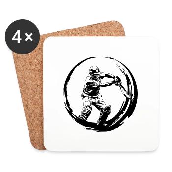 Cricket Silhouette - Dessous de verre (lot de 4) - blanc - Devant