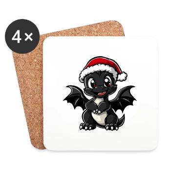 Dragon Noël Noël - Dessous de verre (lot de 4) - blanc - Devant