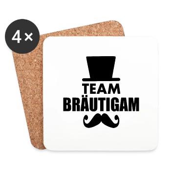 team bräutigam - Untersetzer (4er-Set) - Weiß - Vorne