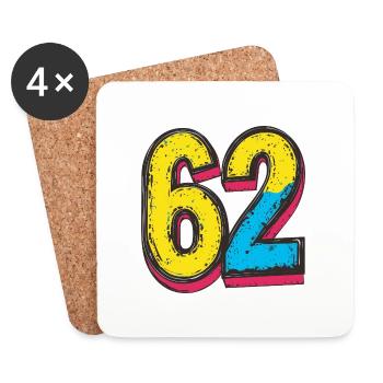 62 Number Symbol - Coasters (set of 4) - white - Front