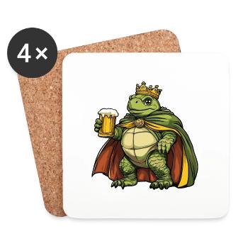Turtle Beer Funny - Coasters (set of 4) - white - Front
