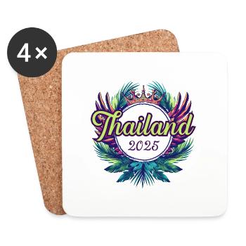 L’équipe de Thaïlande 2025 - Dessous de verre (lot de 4) - blanc - Devant