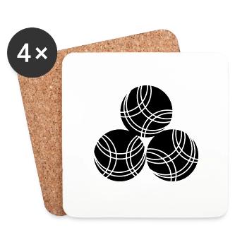 boule - Dessous de verre (lot de 4) - blanc - Devant