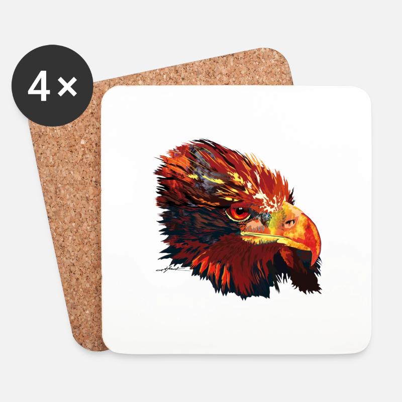 Adler arthawk - Untersetzer (4er-Set) - Weiß