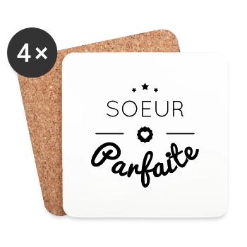 soeur parfaite - Dessous de verre (lot de 4) - blanc - Devant