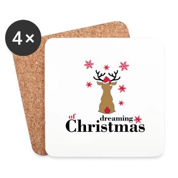 Jour de Noël - Dessous de verre (lot de 4) - blanc - Devant