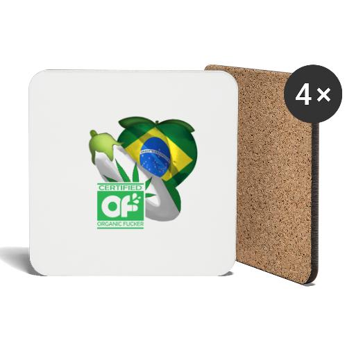 BRAZILIAN EGGPLANT & PEACH by Organic Fuckers - Dessous de verre (lot de 4)