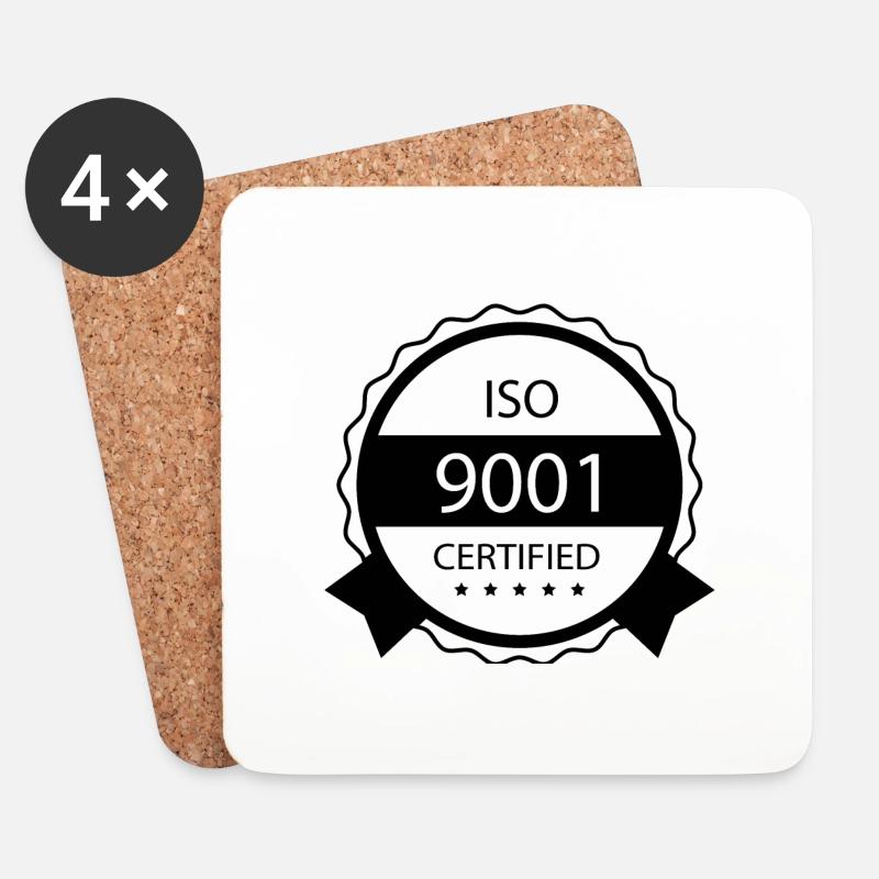 ISO9001 - Untersetzer (4er-Set) - Weiß