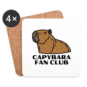 Capybara Fan Club - Dessous de verre (lot de 4) - blanc - Devant