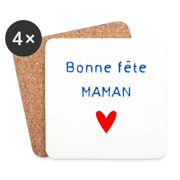 GRANNY. MOTHER'S DAY. HAPPY GRANNY'S DAY. I LOVE YOU - Coasters (set of 4) - white - Front
