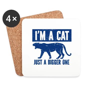 Tiger - Africa - Wilderness - Nature Conservation - Coasters (set of 4) - white - Front