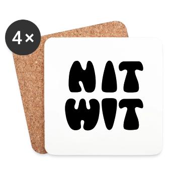 NITWIT - Coasters (set of 4) - white - Front