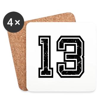 Cooles Geschenk zum 13. Geburtstag von 13 - 13 Jahren - Untersetzer (4er-Set) - Weiß - Vorne