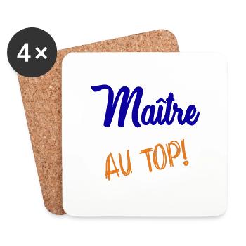 MAITRE - Dessous de verre (lot de 4) - blanc - Devant
