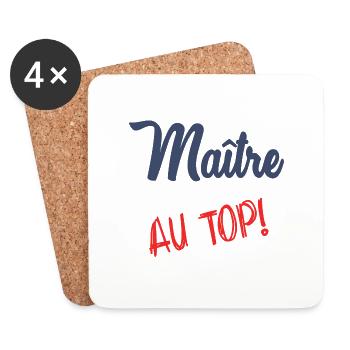 MASTER AT THE TOP - Coasters (set of 4) - white - Front