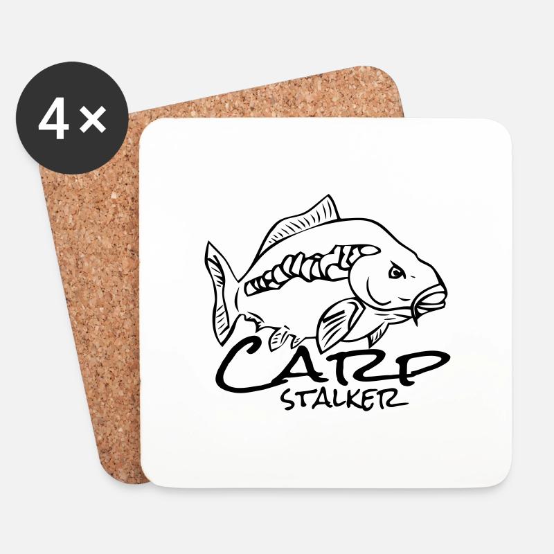 carp stalker33 - Untersetzer (4er-Set) - Weiß
