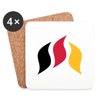 Country flames flag - Untersetzer (4er-Set) - Weiß - Vorne