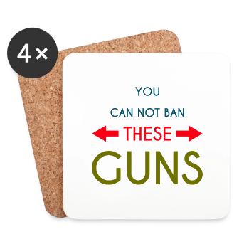 Bodybuilding Gym Workout Muscle - Coasters (set of 4) - white - Front