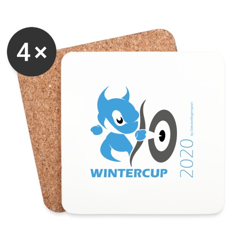 Wintercup 2020 blaue Schrift - Untersetzer (4er-Set)