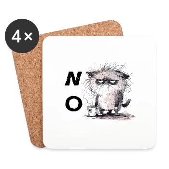 that says no to everything - Coasters (set of 4) - white - Front