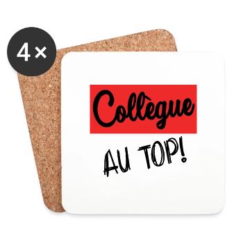 COLLEAGUE. START. RETIREMENT. EMPLOYMENT. HUMOR - Coasters (set of 4) - white - Front