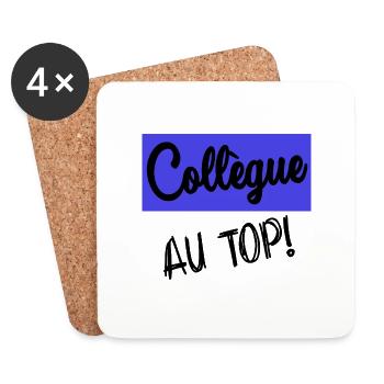 COLLEGUE - Dessous de verre (lot de 4) - blanc - Devant