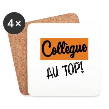 RETRAITE. COLLEGUE - Dessous de verre (lot de 4) - blanc - Devant