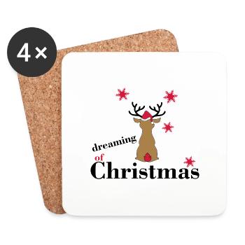 Jour de Noël - Dessous de verre (lot de 4) - blanc - Devant