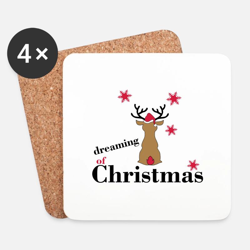 weihnachten - Untersetzer (4er-Set) - Weiß