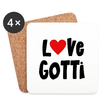 Liebe meine Gotti Schweiz Patentante fragen Patin - Untersetzer (4er-Set) - Weiß - Vorne