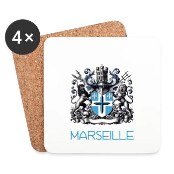 Marseille - Untersetzer (4er-Set) - Weiß - Vorne