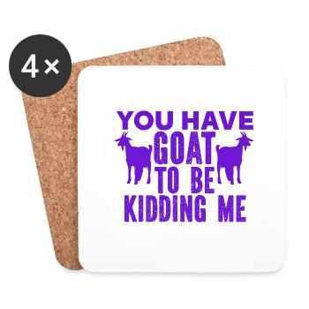 Goat - Buck - Goat - Farm - Zoo - Holiday - Coasters (set of 4) - white - Front