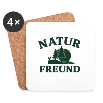 Naturfreund - Untersetzer (4er-Set) - Weiß - Vorne