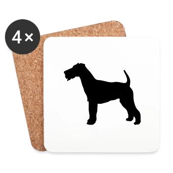 Terrier - Untersetzer (4er-Set) - Weiß - Vorne