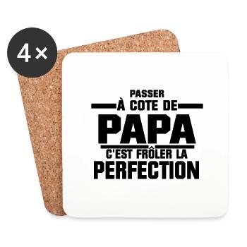 passer à côté de PAPA - Dessous de verre (lot de 4) - blanc - Devant