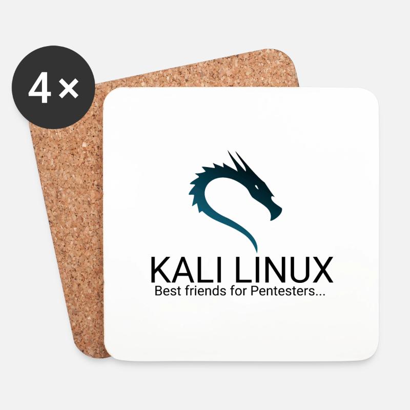 Kali Linux - Untersetzer (4er-Set) - Weiß