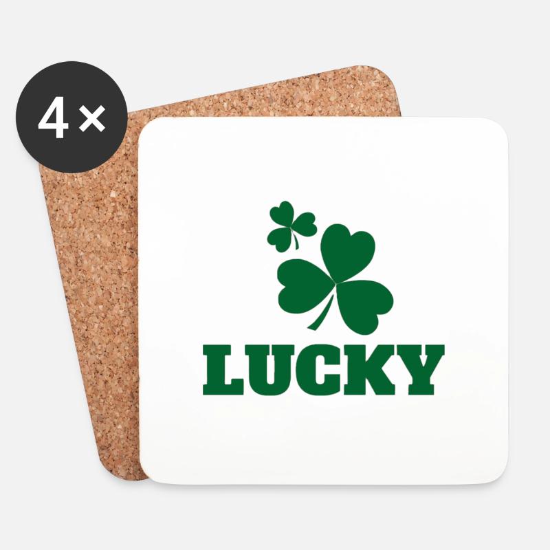 LUCKY1 1 - Untersetzer (4er-Set) - Weiß