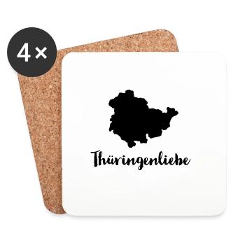 Thüringen Liebe - Untersetzer (4er-Set) - Weiß - Vorne