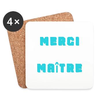 MASTER. THANK YOU. THANK YOU, MASTER. MASTER. MASTER GIFT - Coasters (set of 4) - white - Front