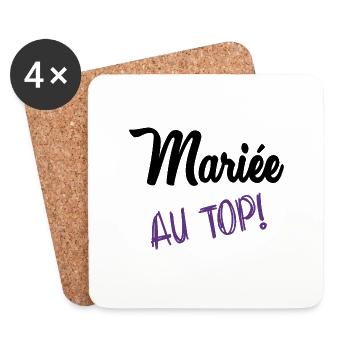 FUTURE MARIEE. EVJF. MARIEE - Dessous de verre (lot de 4) - blanc - Devant