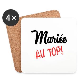 FUTURE MARIEE - Dessous de verre (lot de 4) - blanc - Devant