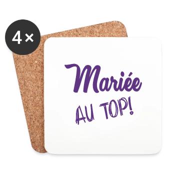 MARIEE. FUTURE MARIEE. EVJF - Dessous de verre (lot de 4) - blanc - Devant