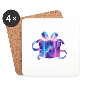 Cadeau Galaxie Éthéré - Dessous de verre (lot de 4) - blanc - Devant