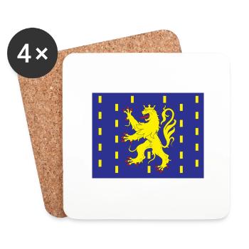 Franche Comté - Dessous de verre (lot de 4) - blanc - Devant