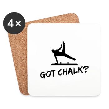 Got Chalk Turnen Männer, Gymnastics - Untersetzer (4er-Set) - Weiß - Vorne