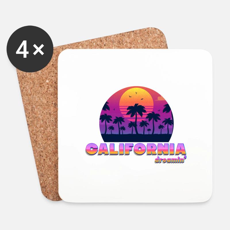 California Dreamin ' - Untersetzer (4er-Set) - Weiß